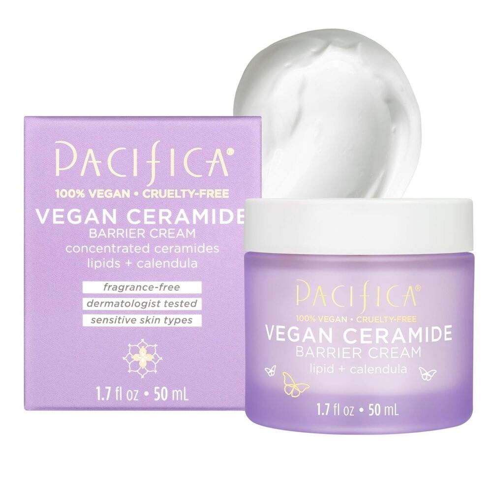 Pacifica Face Cream Vegan Ceramide Barrier Cream Niacinamide & Shea Butter 1.7oz